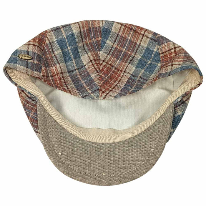 Saint Martin - Monte Rosso Plaid Flat Cap - interior
