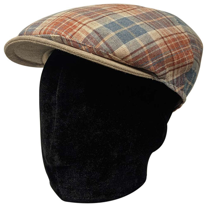 Saint Martin - Monte Rosso Plaid Flat Cap - style model