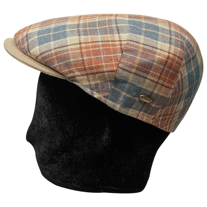 Saint Martin - Monte Rosso Plaid Flat Cap - side model