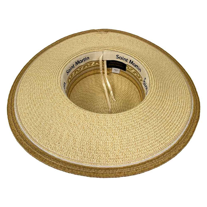 Saint-Martin-SM2917TN-Multicolor-Flatbrim-Tan-Inside