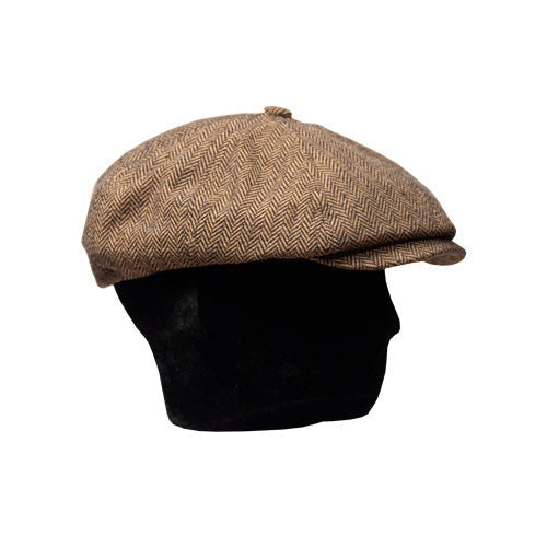 Saint Martin - Brown Newsboy Cap (Model Right)