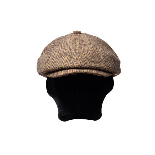 Saint Martin - Brown Newsboy Cap (Model Front)