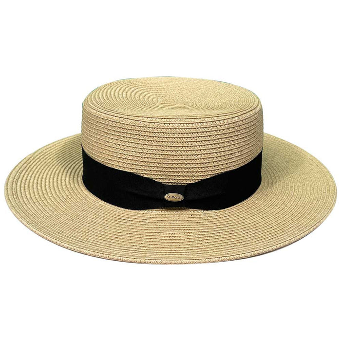 Saint Martin - Paper Braid Boater Hat - Side