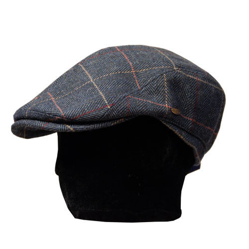 Saint Martin - Navy Plaid Driver Cap (Left Model)