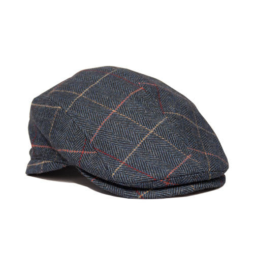 Saint Martin - Navy Plaid Driver Cap (Right)