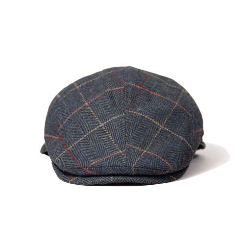 Saint Martin - Navy Plaid Driver Cap (Front)