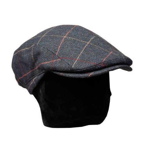 Saint Martin - Navy Plaid Driver Cap (Right Model)