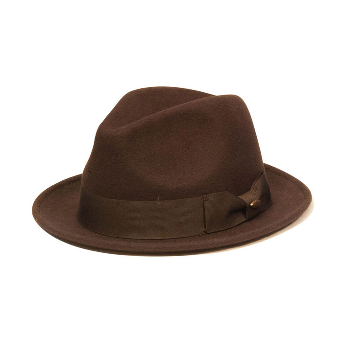 Saint Martin - Milano Wool Felt Fedora (Brown)