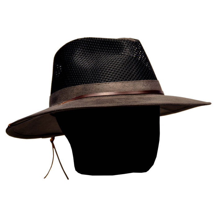 Saint Martin - Safari Breezer Hat Olive-Charcoal (Model Right)