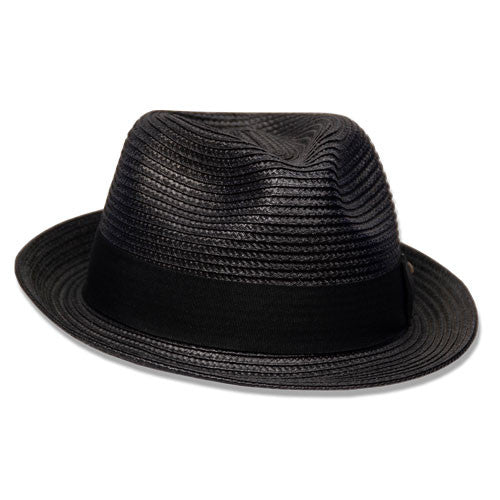 Saint Martin - Sewn Paper Trilby Fedora Black (Profile Side)