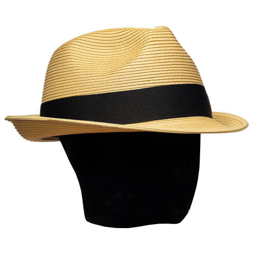 Saint Martin - Sewn Paper Trilby Fedora Natural (Model Right)