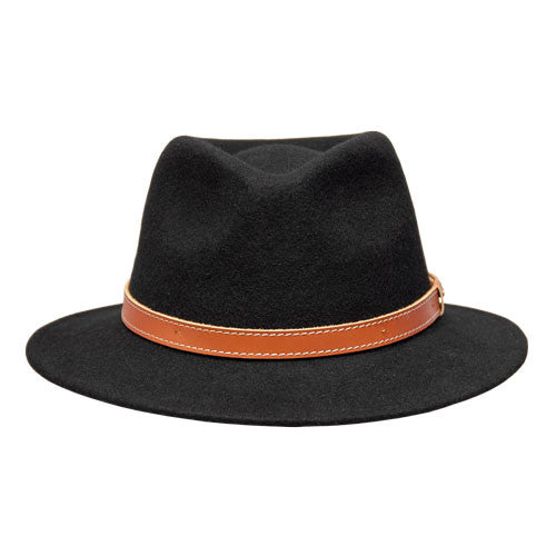 Saint Martin - Short Brimmed Wool Safari Hat (Profile Front)