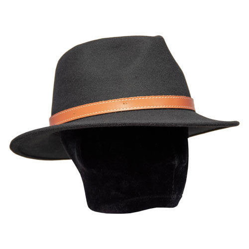 Saint Martin - Short Brimmed Wool Safari Hat (Model Right)