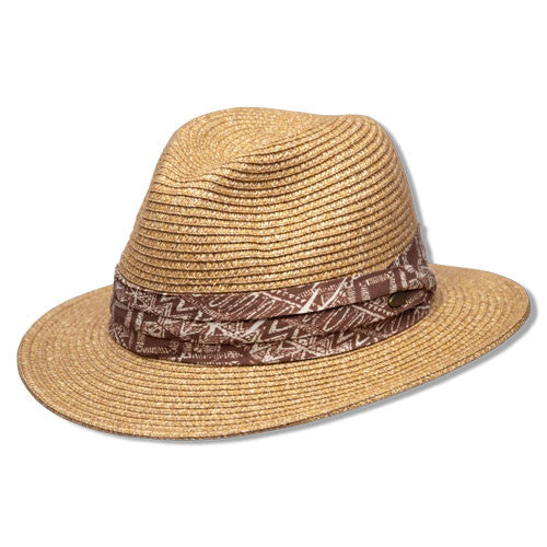 Saint Martin - Sewn Paper Tan Resort Hat (Profile)