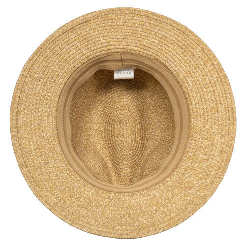 Saint Martin - Sewn Paper Tan Resort Hat (Inside)