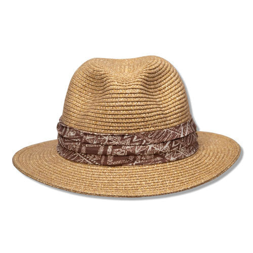 Saint Martin - Sewn Paper Tan Resort Hat (Profile Front)