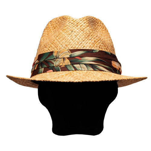Saint Martin - Tropical Straw Fedora (Model Front)