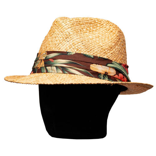 Saint Martin - Tropical Straw Fedora (Model Left)