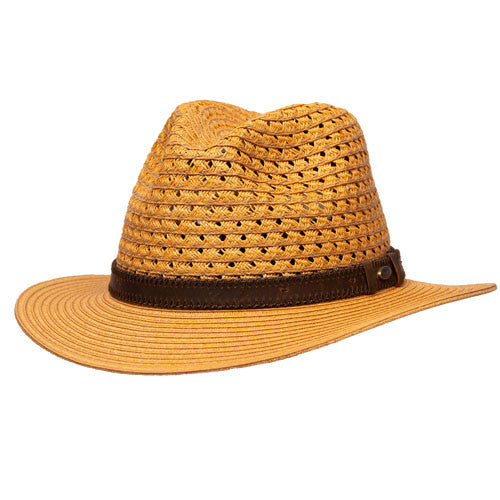 Saint Martin - Two Tone Paper Braid Fedora (Profile)