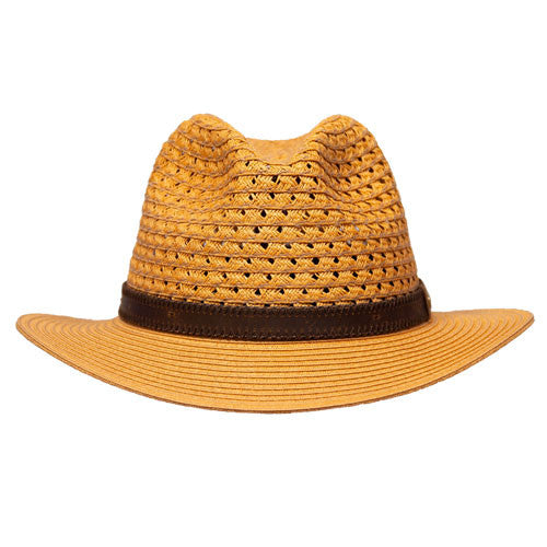 Saint Martin - Two Tone Paper Braid Fedora (Profile Front)