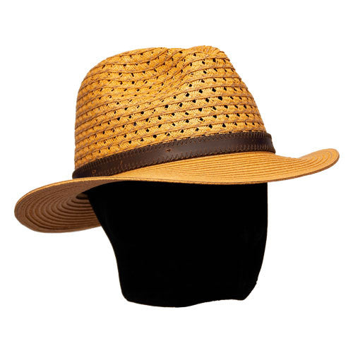 Saint Martin - Two Tone Paper Braid Fedora (Model Right)