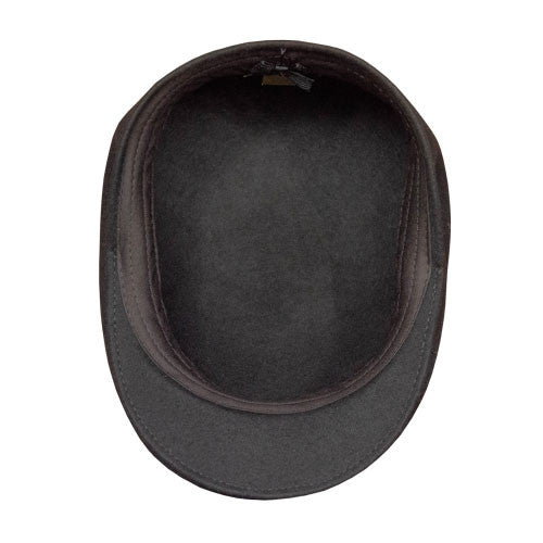 Saint Martin - Wool Ascot Cap Black (Inside)