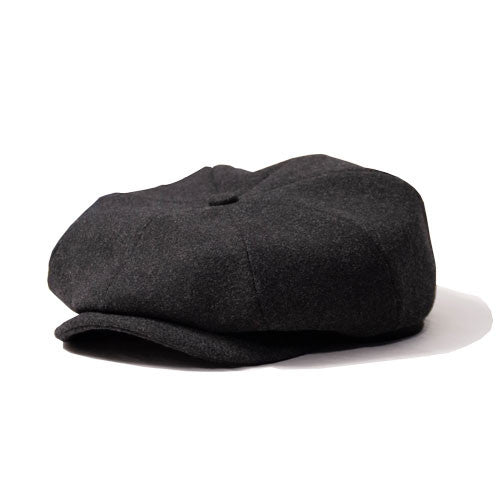 Saint Martin - Gray Wool Newsboy Cap (Profile)