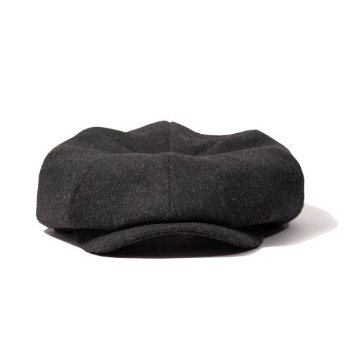 Saint Martin - Gray Wool Newsboy Cap (Front)