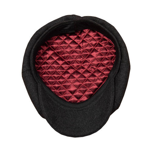 Saint Martin - Gray Wool Newsboy Cap (Inside)