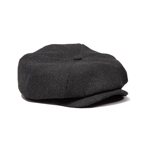 Saint Martin - Gray Wool Newsboy Cap (Side Profile)