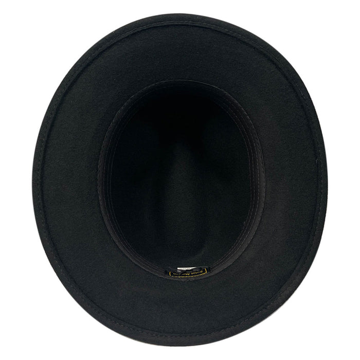 Saint Martin - Black Wool Safari Fedora - Inside