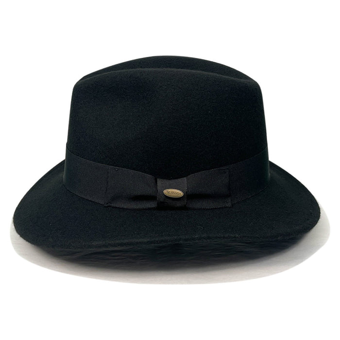 Saint Martin - Black Wool Safari Fedora - Side