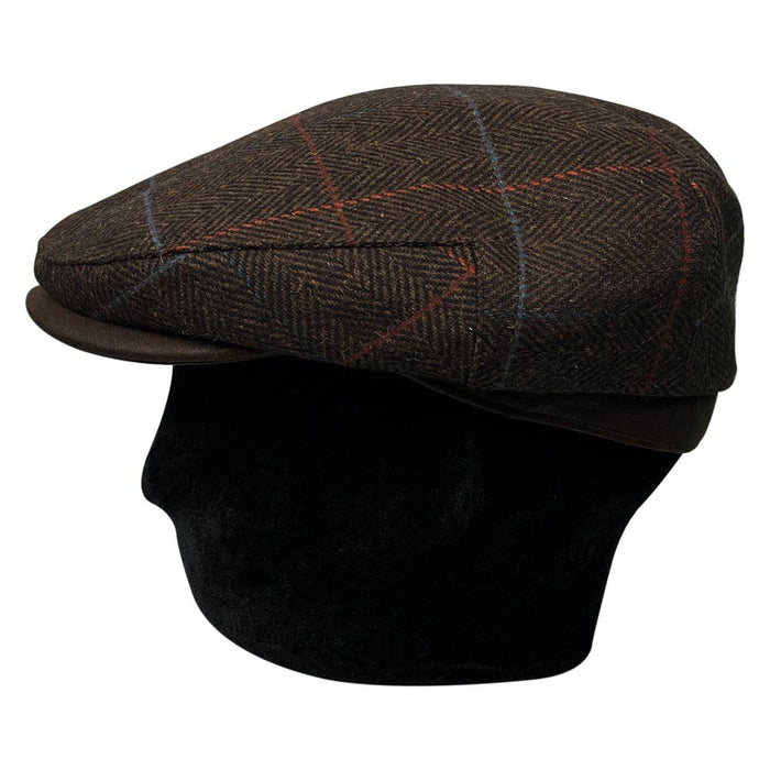 Saint Martin - Brown Wool Ivy Cap on Head - Side