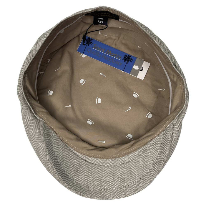 Saint Martin - Beige Flat Cap - Interior