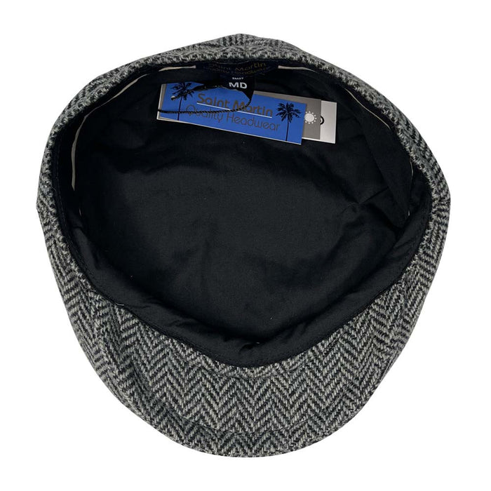 Saint Martin - Grey Wool Felt Ivy Cap - Interior