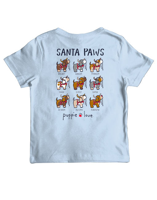 SANTA PAWS REINDEER PUPS, YOUTH SS PUPPIE LOVE