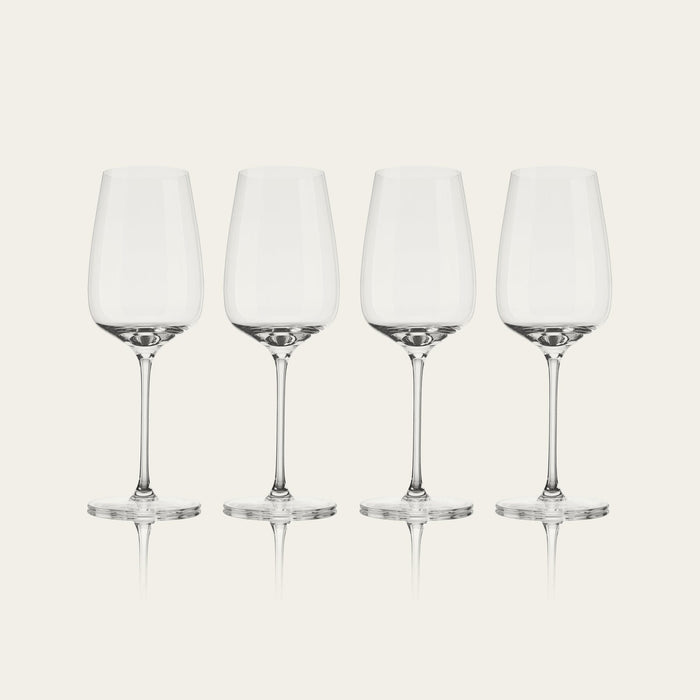 Sauvignon blanc glasses glassware by Fable Home, shown in a clear finish. – #clear