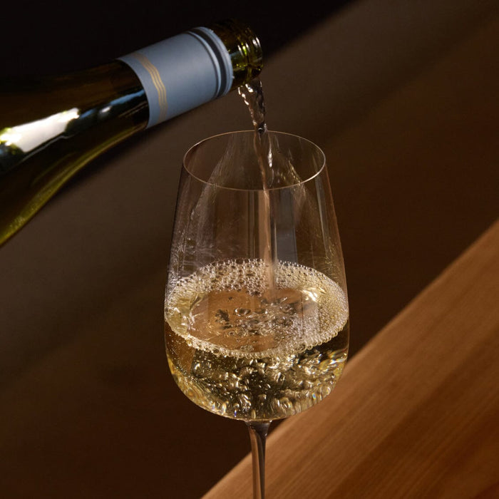 Sauvignon blanc glasses glassware by Fable Home, shown in a clear finish. – #clear