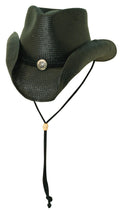 Scala - Black Soft Toyo Western Hat