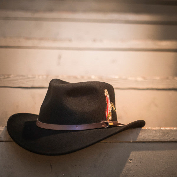 Scala - Crushable Wool Felt Outback Hat - Stock Image 1