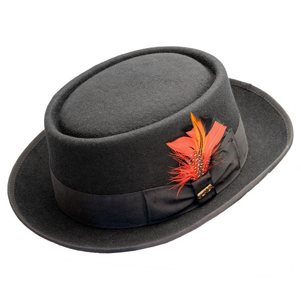 Scala - Jazz Porkpie Wool Felt Hat -