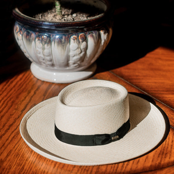 Scala - Masa Big Brim Grade 3 Gambler Panama Hat - Stock Image 1