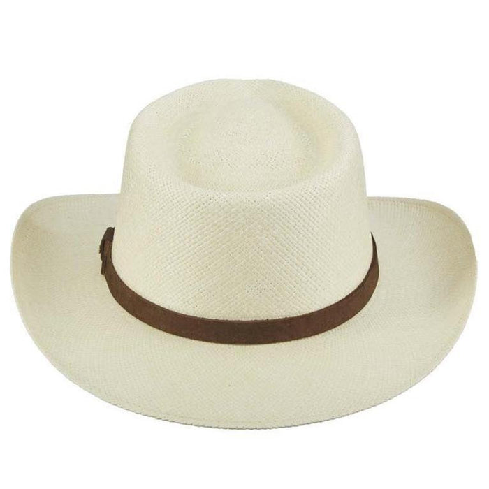 Scala - Outback Panama Hat w/ Leather Trim - Back