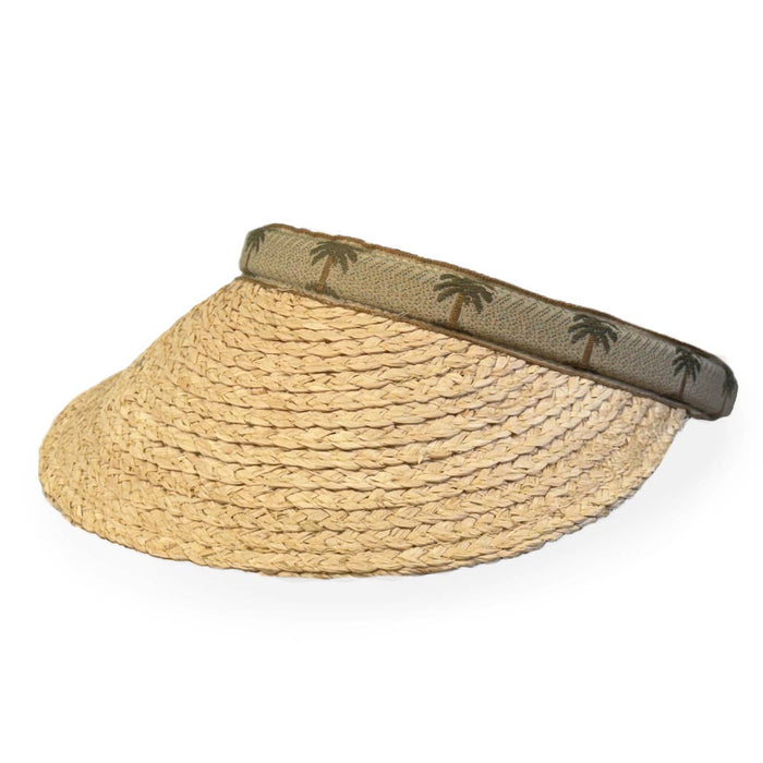 Dorfman-Pacific---Raffia-Palm-Tree-Visor---Terina-Natural