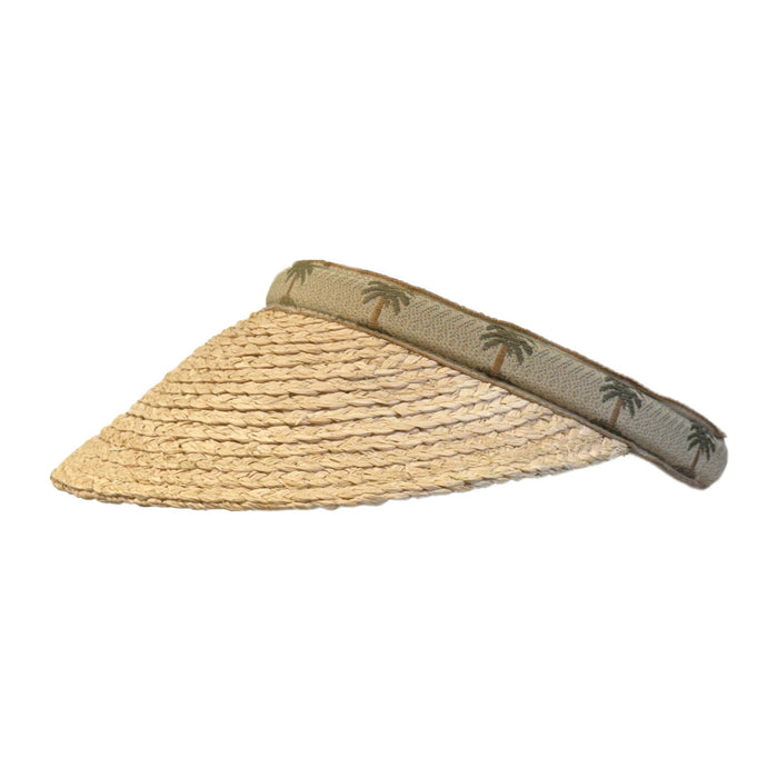 Dorfman-Pacific---Raffia-Palm-Tree-Visor---Terina-Natural