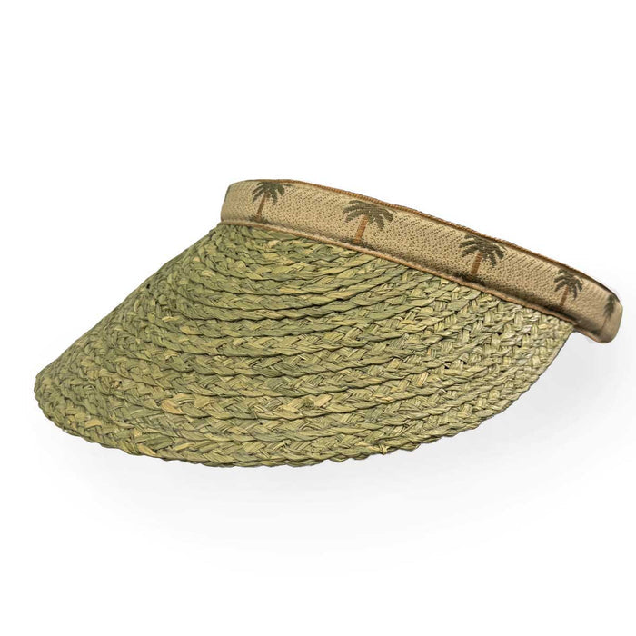 Dorfman-Pacific---Raffia-Palm-Tree-Visor---Terina---green