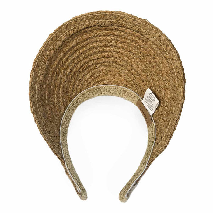 Dorfman-Pacific---Raffia-Palm-Tree-Visor---Terina-Tan