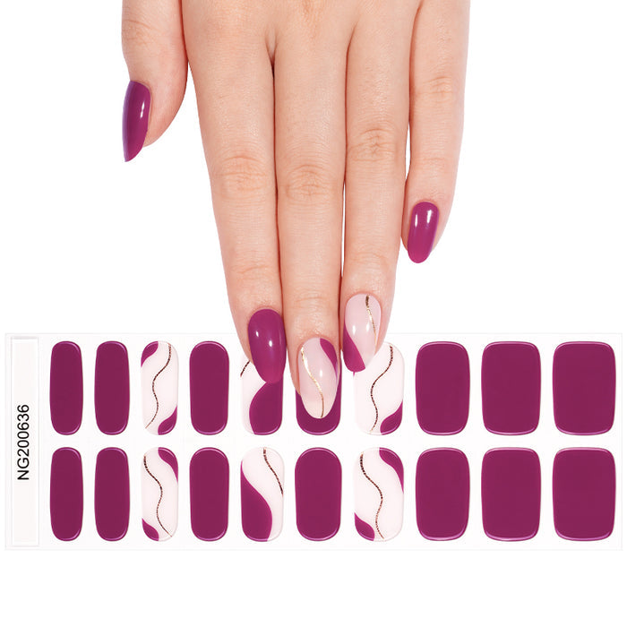 Semi-Cured Gel Nail Wraps - Berry Merlot