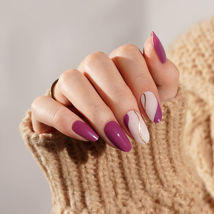 Semi-Cured Gel Nail Wraps - Berry Merlot