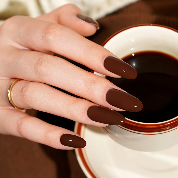 Semi-Cured Gel Nail Wraps - Brown Solid